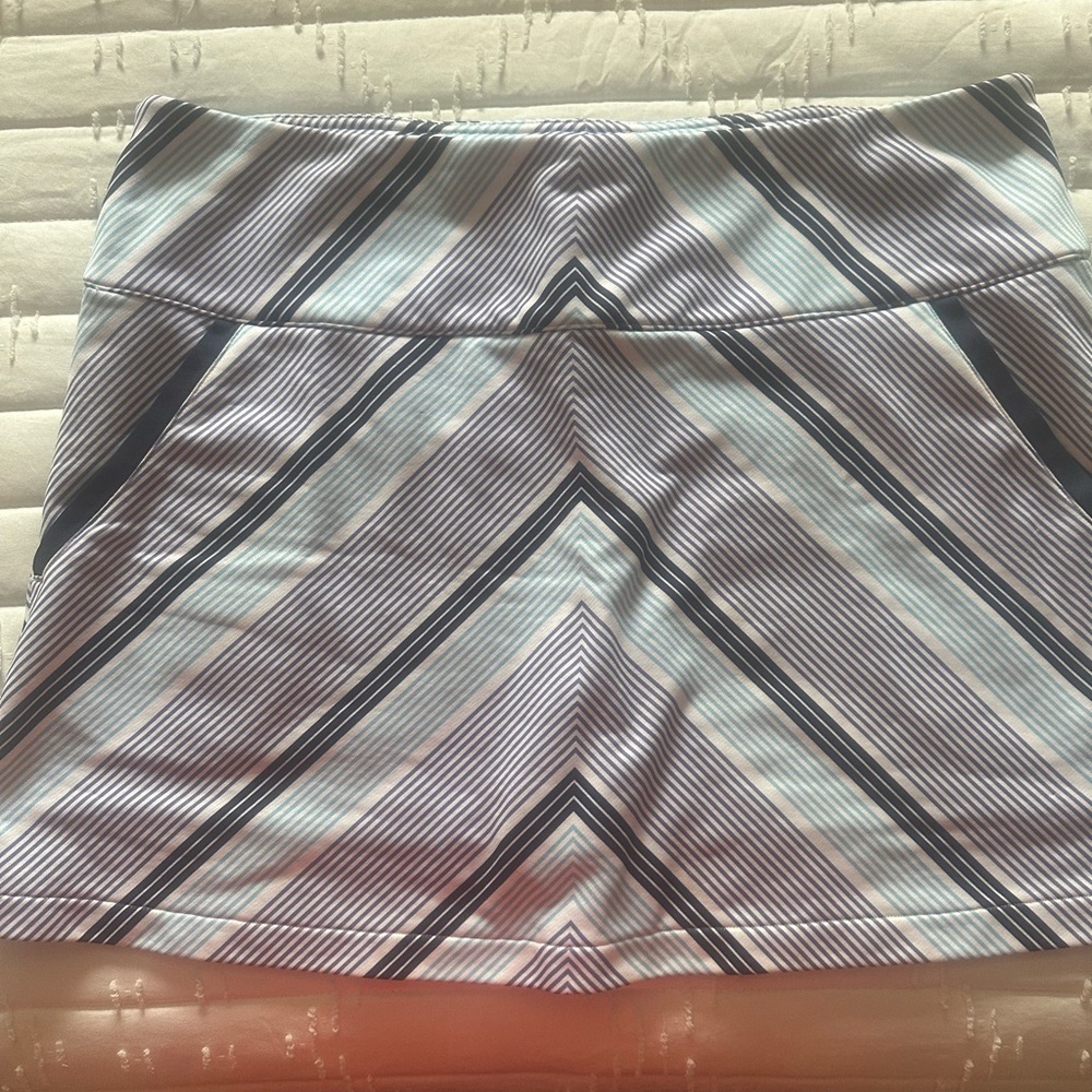 Adidas Blue and Purple Mini Skater Skirt for Work